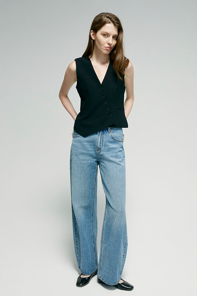 Hey Joanie Women's High-Rise Relaxed Wide-Leg Jeans