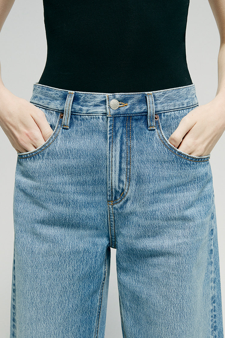 Hey Joanie Women's High-Rise Relaxed Wide-Leg Jeans