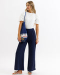 Downeast Women's Wide-Leg Stripe Woven Pants — Polyester