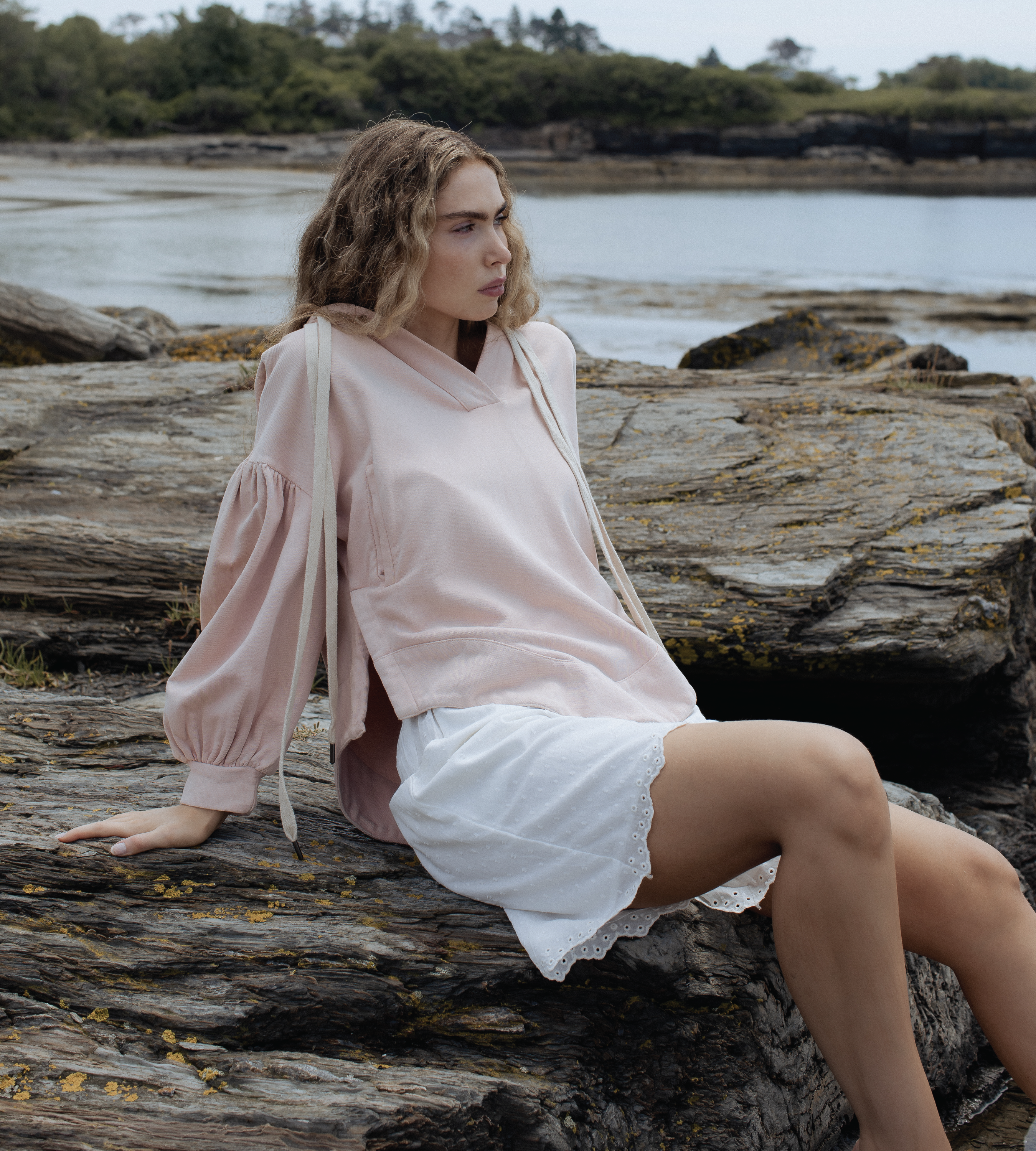 Women's Oversized Balloon-Sleeve Cotton Hoodie — Relaxed Fit Pullover