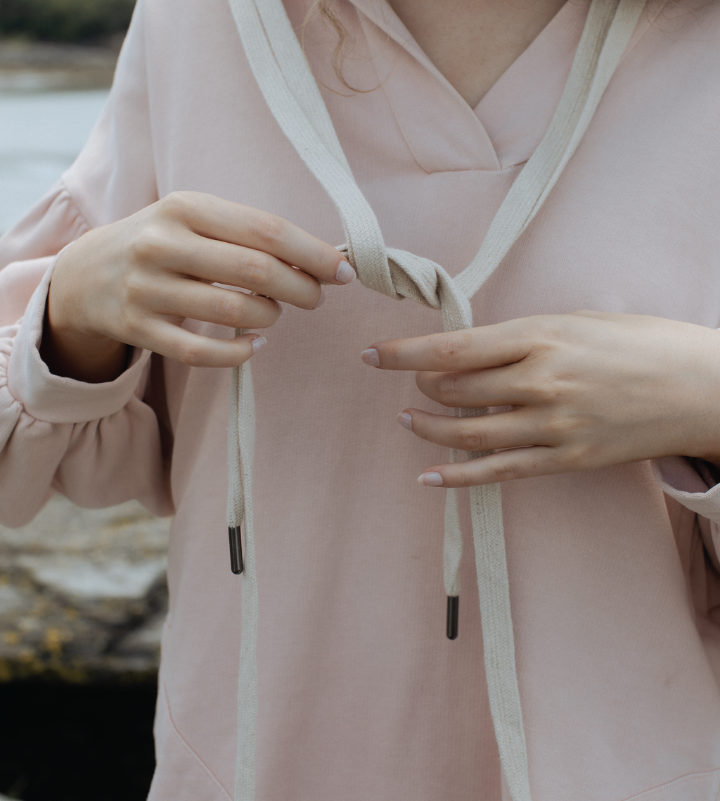 Women's Oversized Balloon-Sleeve Cotton Hoodie — Relaxed Fit Pullover