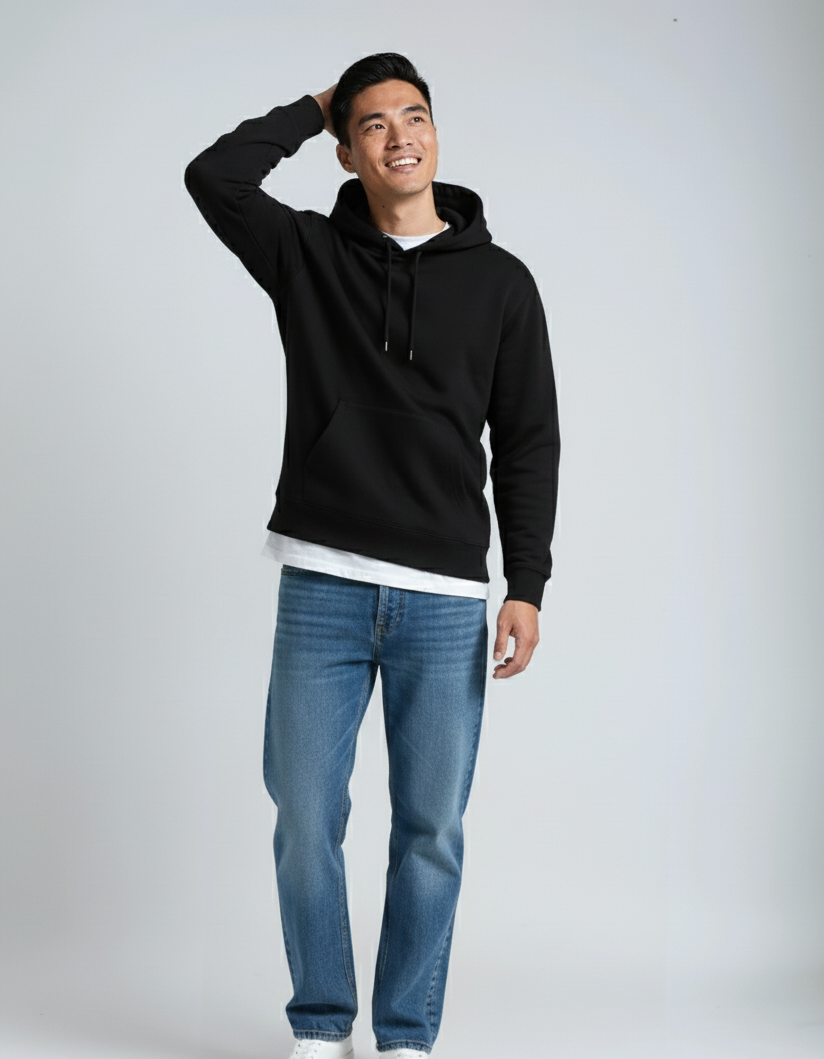 Unisex Heavyweight Fleece Hoodie — Cotton-Poly Pullover Sweatshirt