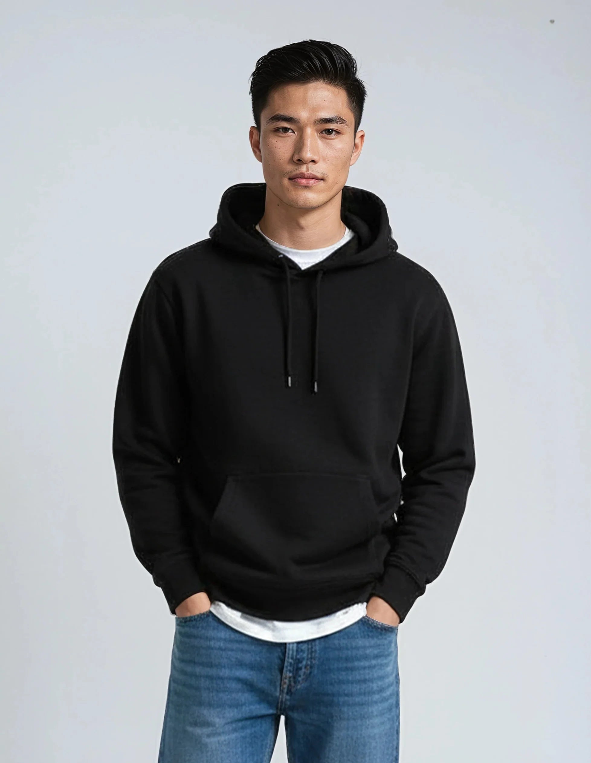 Unisex Heavyweight Fleece Hoodie — Cotton-Poly Pullover Sweatshirt